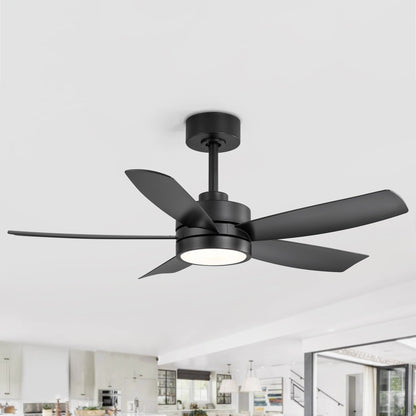 Ventilatore da soffitto a LED Breezary 65/52/42 a 5 pale con kit luci e telecomando