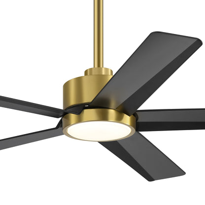 Ventilatore da soffitto a LED Breezary 65/52/42 a 5 pale con kit luci e telecomando