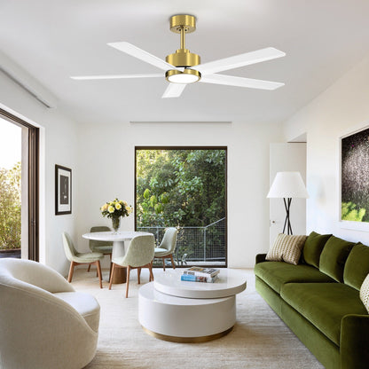 Ventilatore da soffitto a LED Breezary 65/52/42 a 5 pale con kit luci e telecomando