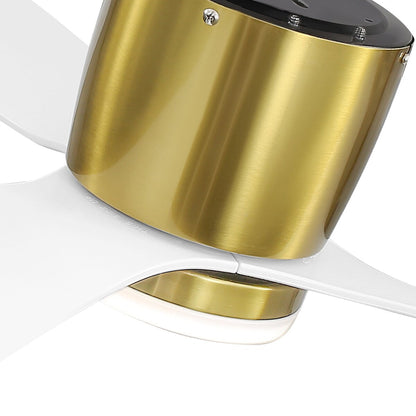 Ventilatore da soffitto a LED da 52 pollici nero/bianco con telecomando (3 pale)