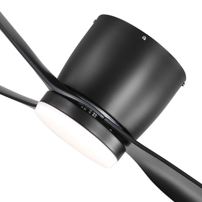 Ventilatore da soffitto a LED da 52 pollici nero/bianco con telecomando (3 pale)
