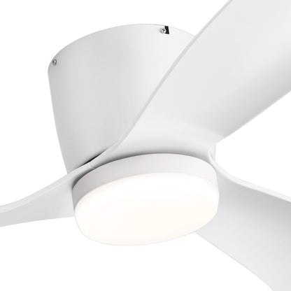 Ventilatore da soffitto a LED da 52 pollici nero/bianco con telecomando (3 pale)