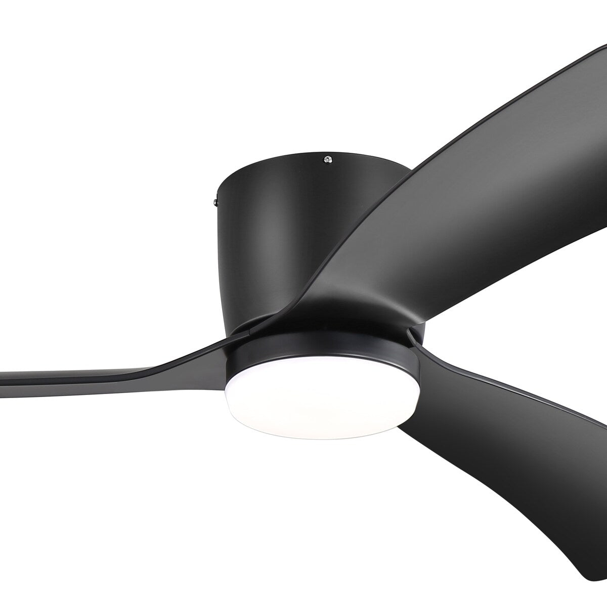 Ventilatore da soffitto a LED da 52 pollici nero/bianco con telecomando (3 pale)