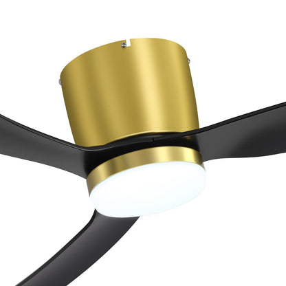 Ventilatore da soffitto a LED da 52 pollici nero/bianco con telecomando (3 pale)