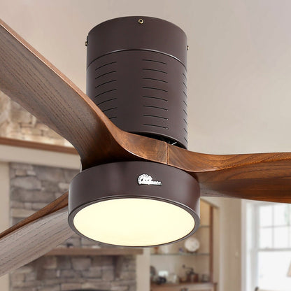 Ventilatore da soffitto a filo in stile fattoria da 52 pollici con luce e telecomando, motore CC reversibile