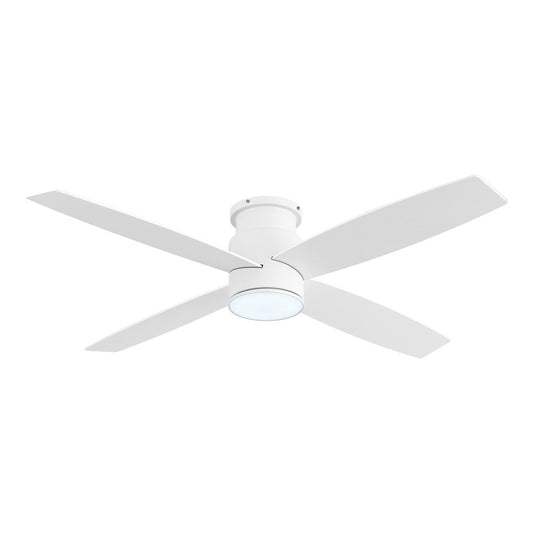 Ventilatore da soffitto a filo WINGBO da 44/52 pollici con luci e telecomando, 4 pale reversibili