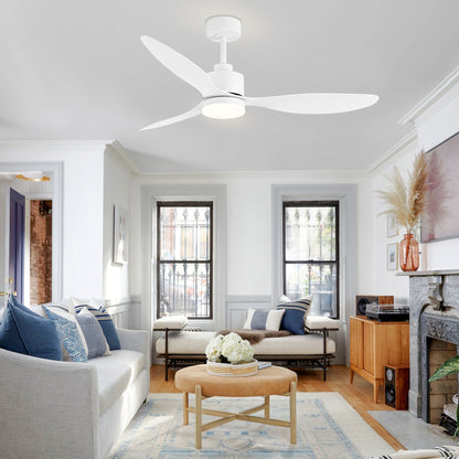 Ventilatore da soffitto a LED da 52 pollici con telecomando per luci (3 pale)