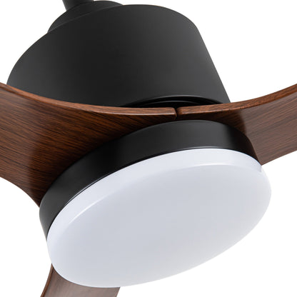 Ventilatore da soffitto a LED da 52 pollici con telecomando per luci (3 pale)