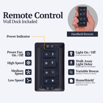 52 Prominence Home Sivan Bronze Farmhouse Ventilatore da soffitto a LED con luce, telecomando