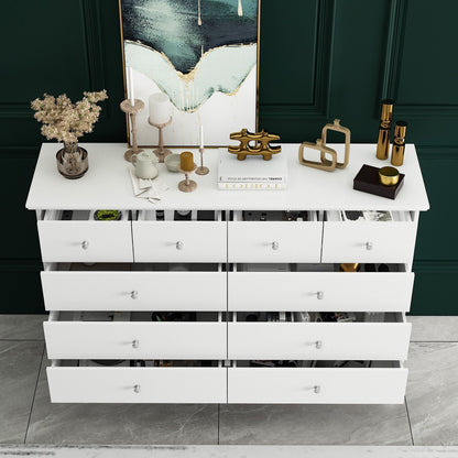 Cassettiera per camera da letto matrimoniale larga 55,1 cm con cassetti portaoggetti