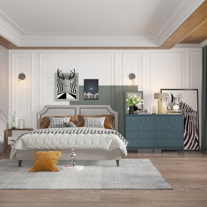 Cassettiera per camera da letto matrimoniale larga 55,1 cm con cassetti portaoggetti