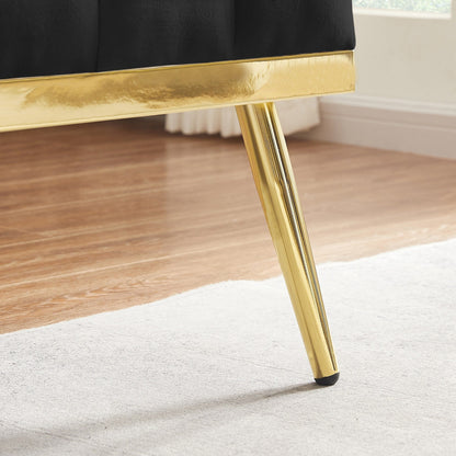 Divano a 2 posti in velluto 55,5 con 2 cuscini, design contemporaneo e facile da montare