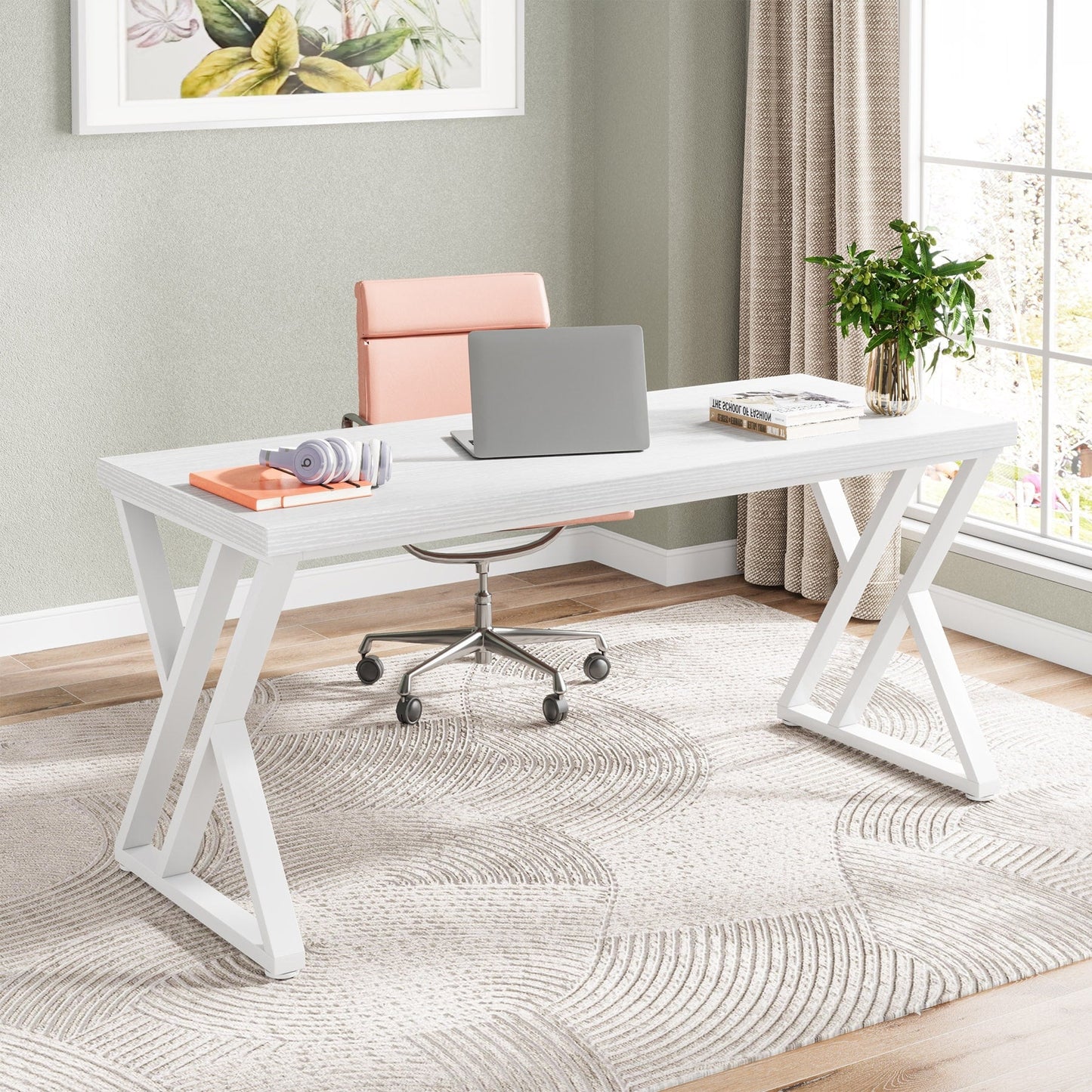 Scrivania per computer resistente da 55 pollici, scrivania da ufficio