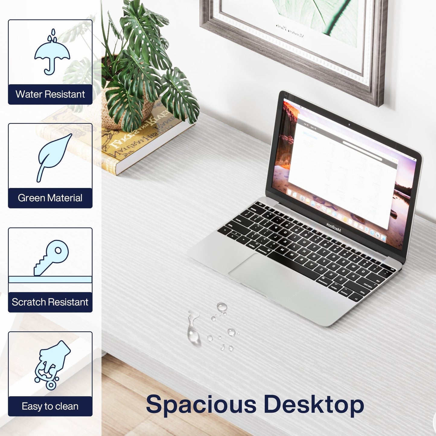 Scrivania per computer resistente da 55 pollici, scrivania da ufficio