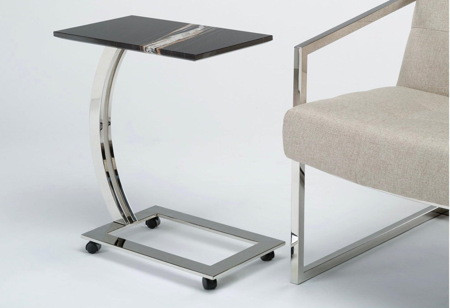 Tavolo in marmo italiano con accenti Swam