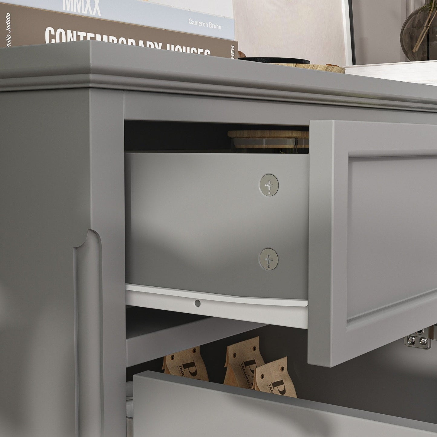 Credenza da 59,1'', bianca, moderna, contemporanea, laccata