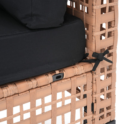 Gruppo di sedute componibili per esterni da 6 persone con cuscini