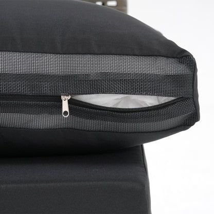 Gruppo di sedute componibili per esterni da 6 persone con cuscini