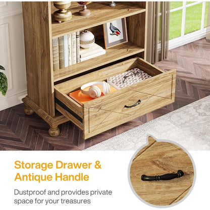 Libreria a 6 ripiani con cassetto 71 Libreria per soggiorno