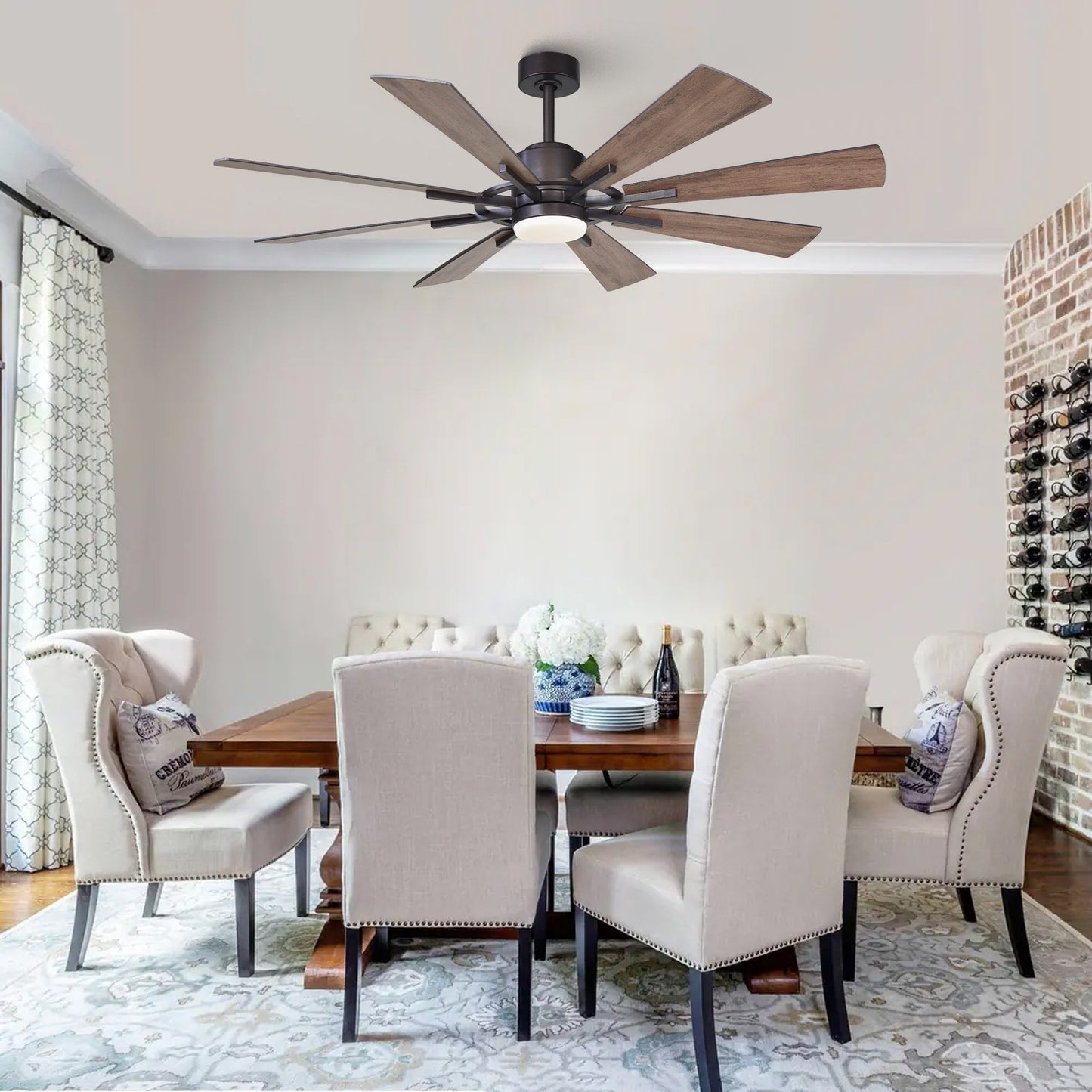 Ventilatore da soffitto a LED integrato Parrot Uncle 60 Farmhouse con luce e telecomando