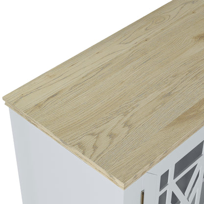 Credenza da cucina in legno in stile vintage da 63 pollici - Larghezza 63 pollici