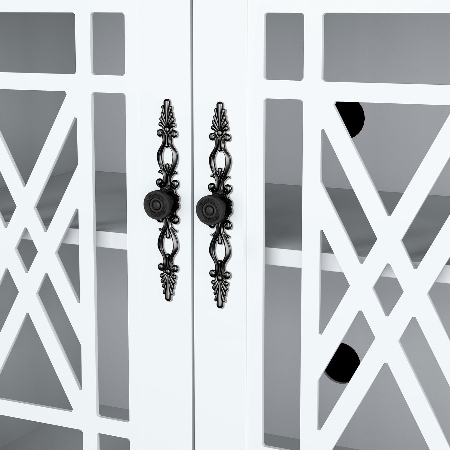 Credenza da cucina in legno in stile vintage da 63 pollici - Larghezza 63 pollici