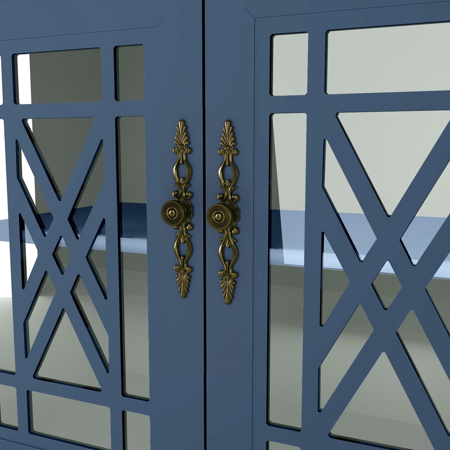 Credenza da cucina in legno in stile vintage da 63 pollici - Larghezza 63 pollici