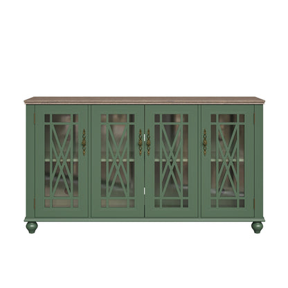 Credenza da cucina in legno in stile vintage da 63 pollici - Larghezza 63 pollici