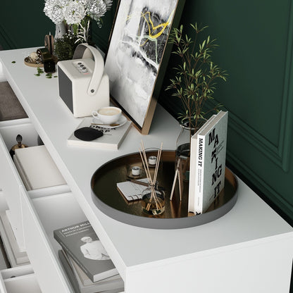 Cassettiera con 9 cassetti da 63 W, cassettiera decorativa per soggiorno, camera da letto