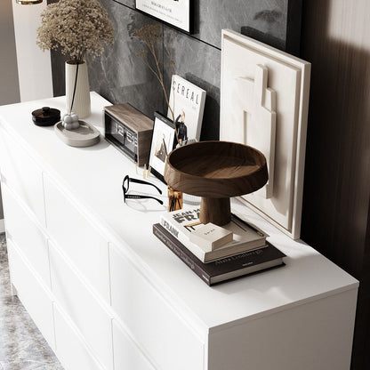 Cassettiera con 9 cassetti da 63 W, cassettiera decorativa per soggiorno, camera da letto