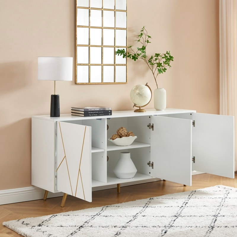 Mobiletto portaoggetti in legno da 63'' W