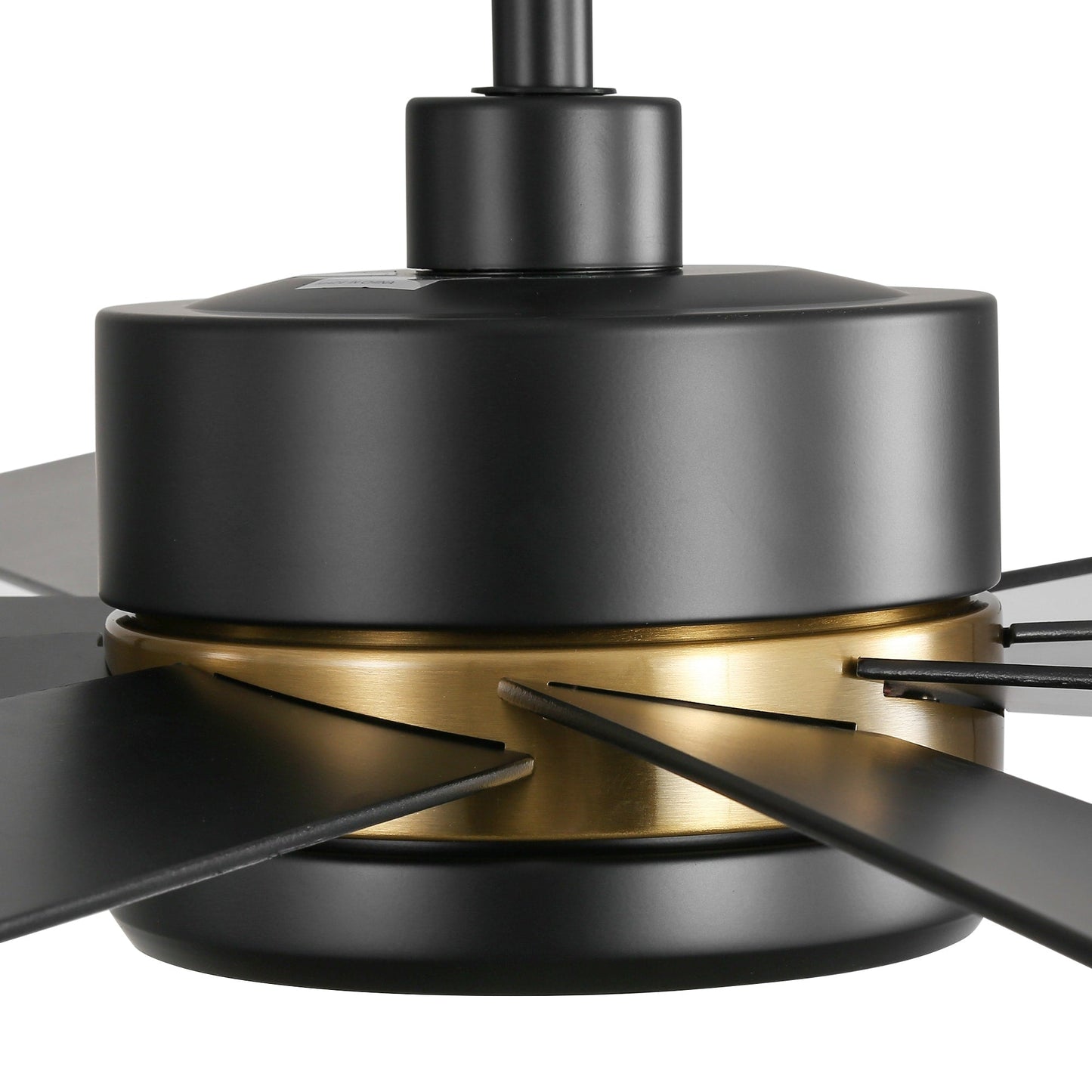 Ventilatore da soffitto a LED nero da 65 pollici a 8 pale con luce e telecomando