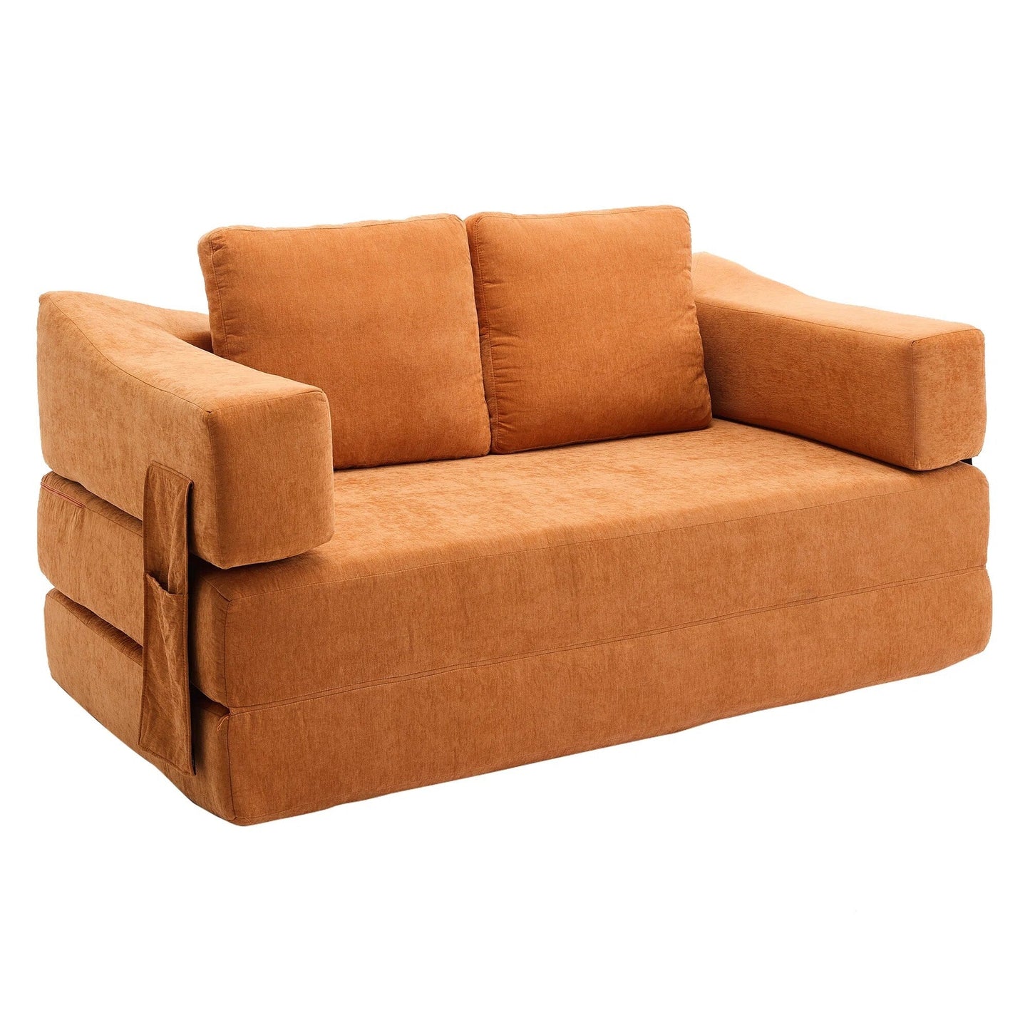 Divano letto trasformabile imbottito 70.87, poltrona trasformabile, comodo divano per soggiorno, camera da letto, tessuto ciniglia