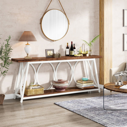 Tavolo da consolle extra lungo da 70,9 pollici, tavolino da salotto