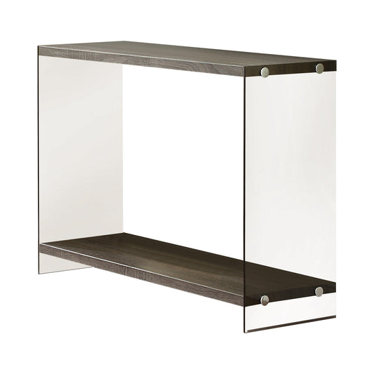 Tavolino da divano con ripiano grigio invecchiato