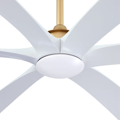 Ventilatore da soffitto DC grande a 6 pale in legno galleggiante da 72 pollici con luce e telecomando