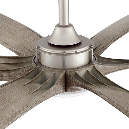 Ventilatore da soffitto DC grande a 6 pale in legno galleggiante da 72 pollici con luce e telecomando