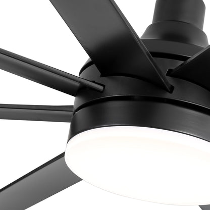 72 grandi ventilatori da soffitto con telecomando a luce LED - 8 pale - 72 pollici