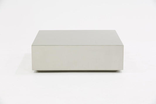 Tavolino da caffè in acciaio inossidabile spazzolato