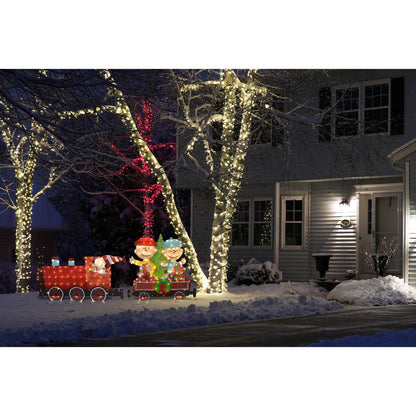 79 Peanuts Set di 2 trenini preilluminati a LED 2D da giardino