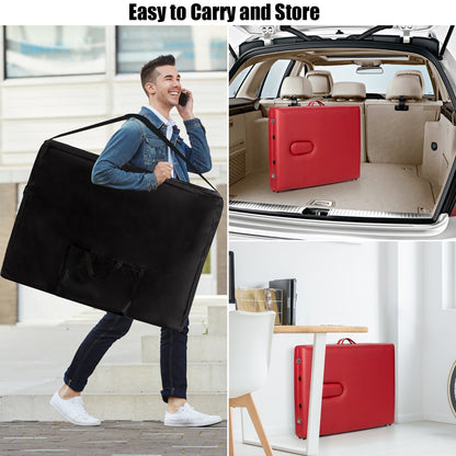 Lettino da massaggio portatile da 84''L, regolabile, per spa viso, tatuaggi, con trasporto