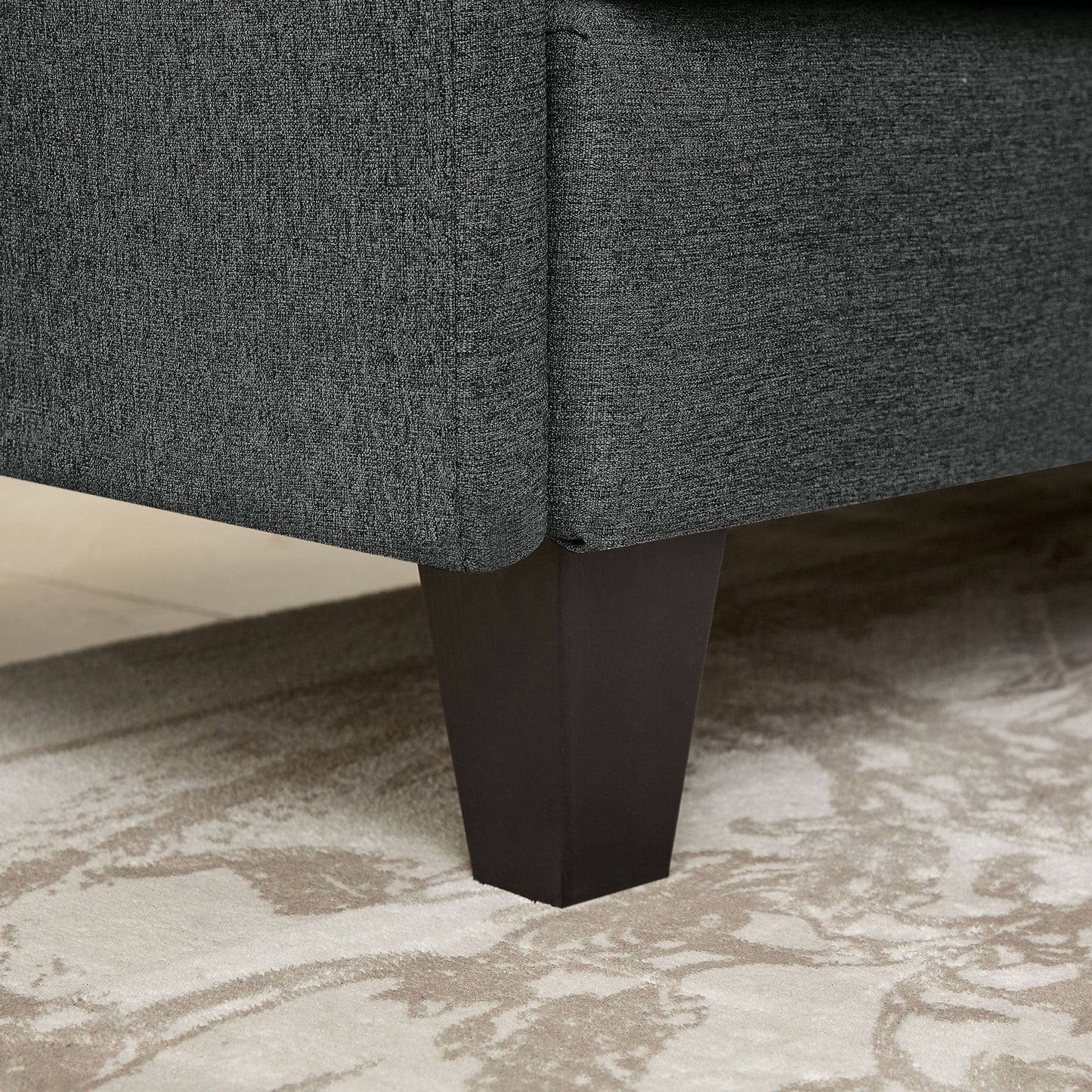 Divano componibile a L da 86,22 pollici con tasche portaoggetti laterali