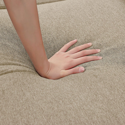 Divano componibile a L da 86,22 pollici con tasche portaoggetti laterali