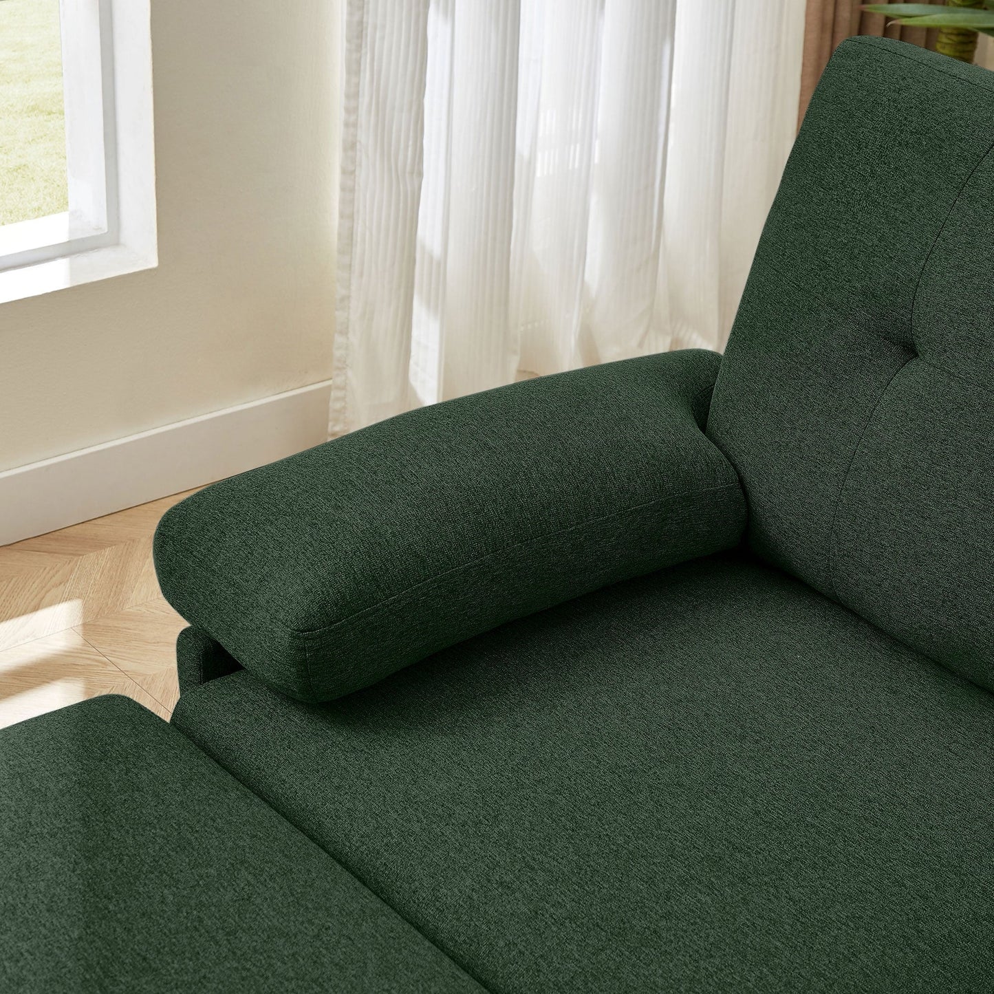 Divano componibile a L da 86,22 pollici con tasche portaoggetti laterali