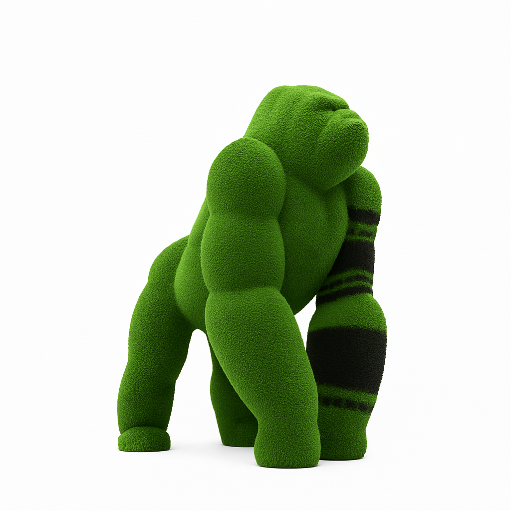 Topiaria di gorilla d'erba