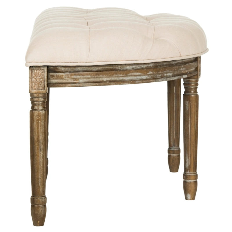 Panca rustica semicircolare SAFAVIEH Kerasoula - 50 L x 19,3 P x 19,3 A - 50 L x 19 P x 19 A