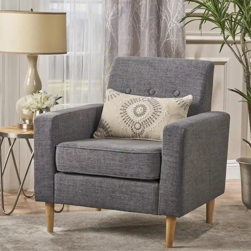 Poltrona club in tessuto Sawyer Mid-Century Modern di Christopher Knight Home