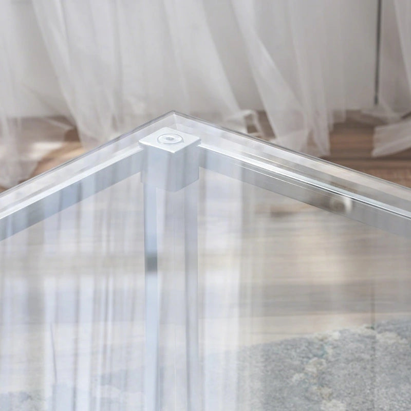 Tavolino da caffè moderno rettangolare in vetro Bayla di Christopher Knight Home - 26 L x 48 P x 18 A