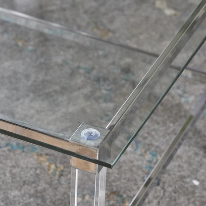 Tavolino da caffè moderno rettangolare in vetro Bayla di Christopher Knight Home - 26 L x 48 P x 18 A