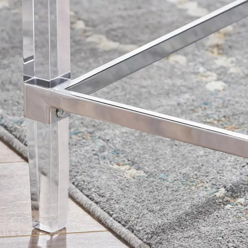 Tavolino da caffè moderno rettangolare in vetro Bayla di Christopher Knight Home - 26 L x 48 P x 18 A